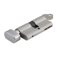 Tradco Euro Cylinder C4 Key Lock 5 Pin Key/Thumb Turn Satin Chrome TD2053