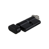 Tradco Euro Cylinder C4 Key Lock 5 Pin Key/Thumb Turn Matt Black TD2056