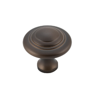 Tradco Domed Cupboard Cabinet Knob 32mm Solid Brass Antique Brass TD3051