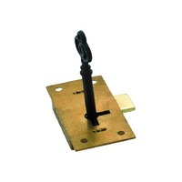 Tradco Cupboard Lock Brass 63x32mm TD4002