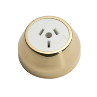 Tradco Federation Socket Polished Brass White TD5478