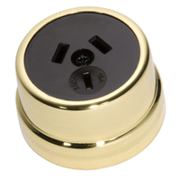 Tradco Traditional Socket Polished Brass Brown TD5479