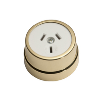 Tradco Traditional Socket Polished Brass White TD5480