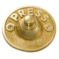 Tradco Bell Push Press Polished Brass 63mm TD5503