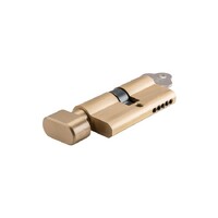 Tradco Euro Cylinder 5 Pin Key / Thumb Turn Satin Brass 60mm TD6131