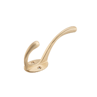 Tradco Victorian Hat & Coat Hook 110x50mm Satin Brass TD6702