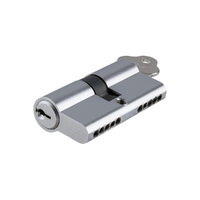 Tradco Dual Function 5 Pin Key/Key Euro Cylinder Chrome Plated 65mm TD8563
