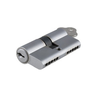 Tradco Dual Function 5 Pin Key/Key Euro Cylinder Satin Chrome 65mm TD8564