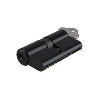 Tradco Dual Function 5 Pin Key/Key Euro Cylinder Matt Black 80mm TD8575