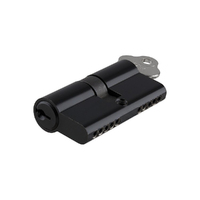 Tradco Dual Function 5 Pin Key/Key Euro Cylinder Matt Black 100mm TD8585