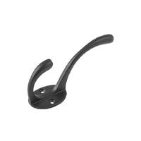 Tradco Hat and Coat Hook Matte Black 110mm TD9702