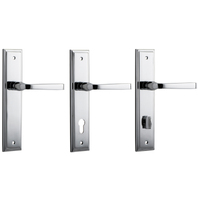 Iver Annecy Door Lever on Stepped Backplate Chrome Plated - Customise to your needs