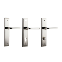 Iver Annecy Door Lever on Stepped Backplate Polished Nickel - Customise to your needs