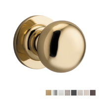 Iver Cambridge Door Knob on Round Rose