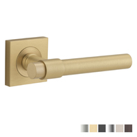 Iver Helsinki Door Lever Handle on Square Rose - Available in Various Finishes