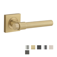 Iver Helsinki Door Lever Handle on Square Rose - Available in Various Finishes