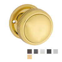 Tradco Larged Milled Edged Mortice Knob on Round Rose