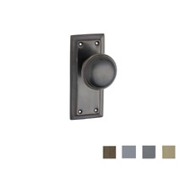 Tradco Richmond Door Knob on Short Backplate Passage