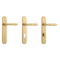 Iver Sarlat Door Lever on Oval Backplate Brushed Gold PVD