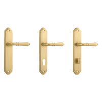 Iver Sarlat Door Lever on Shouldered Backplate Brushed Gold PVD