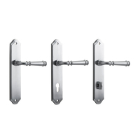 Iver Verona Door Lever Handle on Shouldered Backplate Brushed Chrome