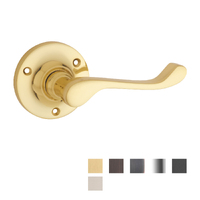 Tradco Victorian Door Lever Handle on Round Rose