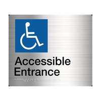 Tim The Sign Man Accessible Entrance Braille Sign Stainless Steel AE-SS