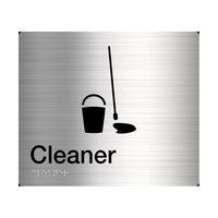 Tim The Sign Man Cleaner Braille Sign Stainless Steel C-SS