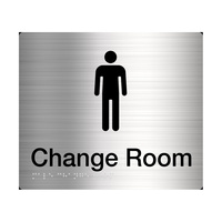 Tim The Sign Man Male Change Amenity Sign Braille Stainless Steel MC-SS