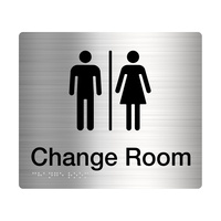 Tim The Sign Man Male /Female Change Amenity Sign Braille Stainless Steel MFC-SS
