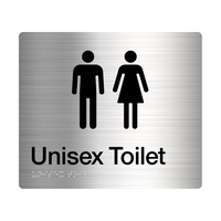 Tim The Sign Man Male Female Toilet Amenity Sign Braille Stainless Steel MFT-SS