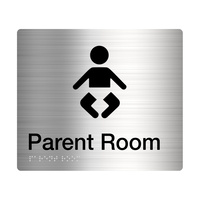 Tim The Sign Man Parent Room Amenity Sign Braille Stainless Steel P-SS