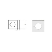 Lockwood VSS1-TRIM+ Velocity Series Square Rose Passage Trim