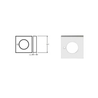 Lockwood VSS2-TRIM+ Velocity Series Square Rose Privacy Trim