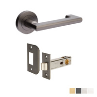 Zanda Epic Return Door Lever Handle on Round Rose Passage Set - Available in Various Finishes