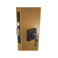 Out of Stock: ETA Mid December - Zanda Square Roller Lock Kit w/ Single Cylinder (Key/Turn) Matt Black 11572.BLK