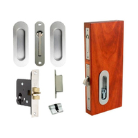 Zanda Cavity Sliding Door Euro Lock Kit 1188SS Oval Style Stainless Steel