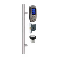 Zanda 1252BNSS Round Pull Handle and Stealth Deadbolt Combo Kit Brushed Nickel