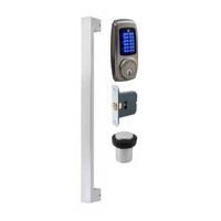 Zanda 1253BNSS Polo Pull Handle and Stealth Deadbolt Combo Kit Brushed Nickel