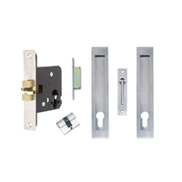 Zanda Verve Sliding Door Lock Kit Stainless Steel 200 x 37mm 1269.SS