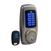 Zanda Electronic Door Lock 1317 Stealth Deadbolt Pin Code, Remote or Key Entry