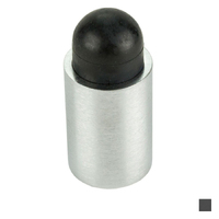 Zanda Round Skirting Mount Door Stop - Available in Matt Black and Satin Chrome