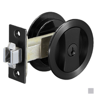 Zanda Round Cavity Sliding Lockable Set - Available in Matt Black and Stainless Steel