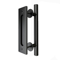 Zanda Barn Door Pull Handle and Flush Pull Kit Matt Black 5700.BLK