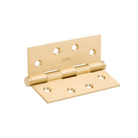 Zanda Door Butt Hinge Fixed Pin 100x75x2.5mm Satin Brass 5902.SB