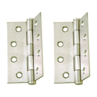 Zanda Door Butt Hinge Fixed Pin Pair - Available in Various Sizes
