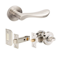 Zanda Juno Door Handle Lever Privacy Set Brushed Nickel 7037BN