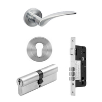Zanda Apollo Door Handle Entrance Set 60mm (Key/Key) Satin Chrome 70801SC