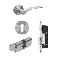 Zanda Apollo Door Handle Entrance Set 60mm (Key/Turn) Satin Chrome 70802SC