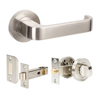 Zanda Streamline Integrated Privacy Set with Latch Brushed Nickel 7090.BN